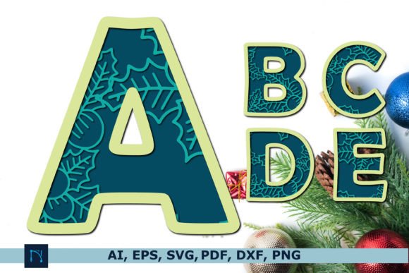 3D Christmas Pattern Alphabet SVG Bundle: A Creative Resource for Holiday Crafts