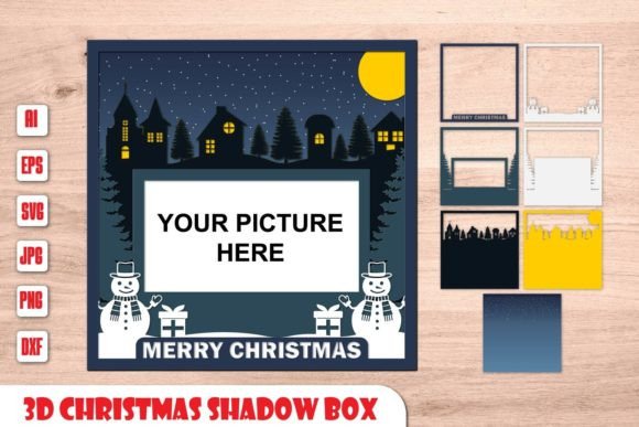 3D Christmas Shadow Box-Layer Paper Cut: A Creative and Versatile Holiday Project