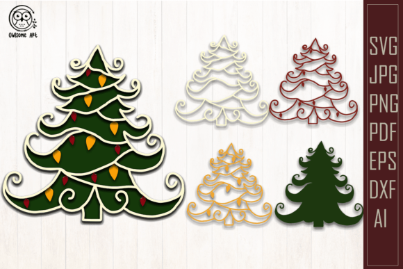 3D Christmas Tree Svg for Creative and Professional Workflows