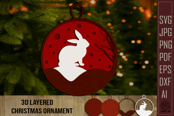 3D Layered Christmas Ornaments SVG for Creative Workflows