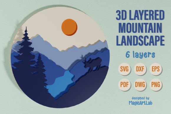 3D Layered Mountain Landscape: A Creative and Practical Design Option