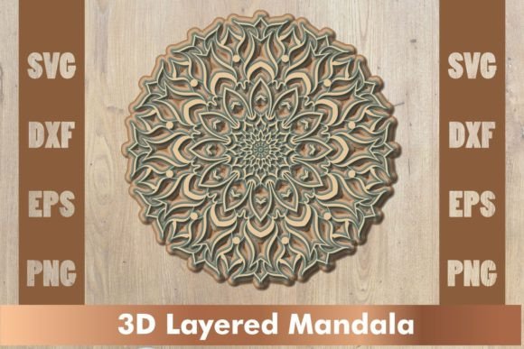 3D Mandala SVG, Layered Mandala SVG: A Creative Tool for Artists and Designers