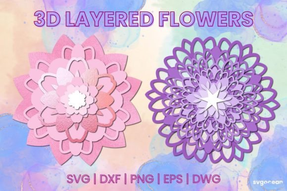 3D Paper Flowers SVG Bundle: A Creative Resource for Digital Designers