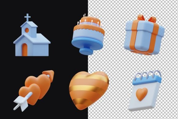 3D Wedding Icon Collection: A Powerful Tool for Creative Workflows