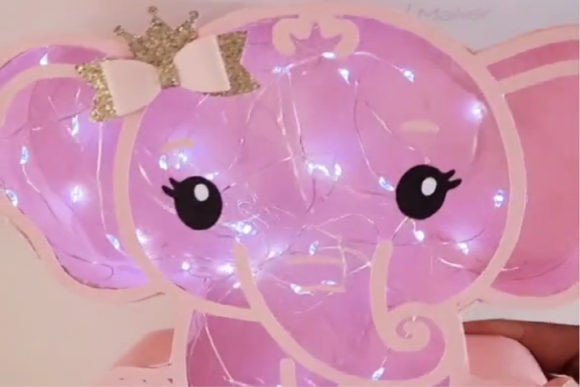 Box and Lamp 3D Elephant SVG English and Spanish: A Versatile Crafting Resource