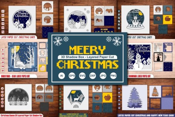 Christmas 3D Shadow Box Bundle