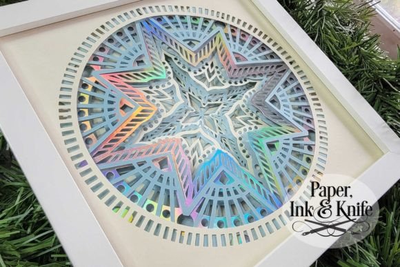 Creating a 3D Christmas Star Shadowbox with a Mandala Design