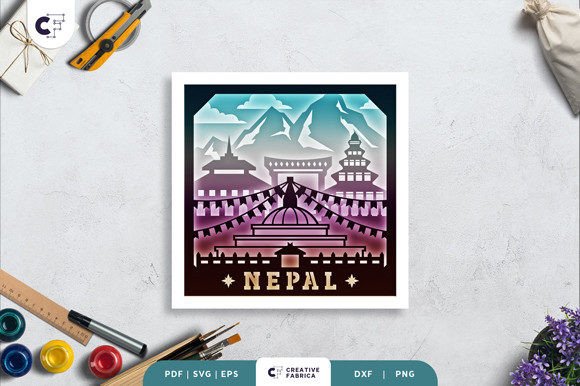 Discover the Beauty of Nepal 3D Shadow Box Layered Paper Cut
