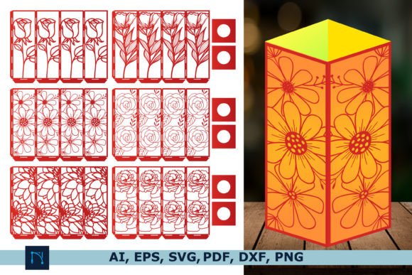 Laser Cut 3D Floral Lantern SVG Bundle: A Versatile Design Solution