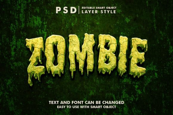 Zombie 3d Realisitc Psd Text Effect: A Creative Tool for Digital Designers